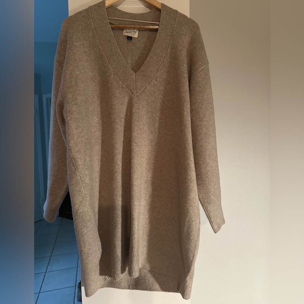 Long sleeve tunic mini sweater dress